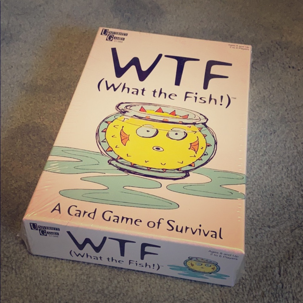 University Games WTF What the Fish Card Game of Survival NEW Sealed